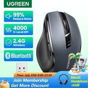 UGREEN Wireless Mouse, 6 Silent Buttons, 2.4G with USB Mini Receiver, 5 Level DPI Setting 4000DPI, Ambidextrous PC / Mac /Linux Laptop