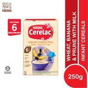 Nestle Cerelac Infant Cereals with Wheat + Banana + Prunes (250g)