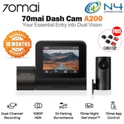 70mai Dash Cam A200 Dual-channel Record 1080P HDR 2'' IPS Screen 24H Parking Monitor Car DVR A200 WIFI APP 130° FOV