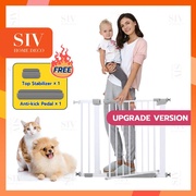 SIV 70-153 CM Pagar Baby Safety Gate Fence Guard With Security Lock For Bayi, Kids, Dogs, Pets