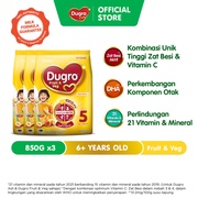 Dumex Dugro Step 5 Fruit & Veg Growing Up Milk Formula 6+ years (850g x 3)