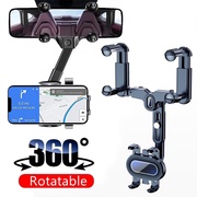 [Value Choice]Rearview Mirror Phone Holder in Car Mount Stand for Cell Phone Car Mobile Support Rotating Adjustable