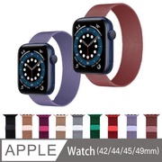 SHOWHAN Apple Watch 44/42/45ｍｍ米蘭尼斯磁吸金屬錶帶