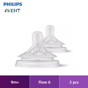 [New] Philips Avent Natural Response Nipple Baby Teat 9m+ (Flow 6 x 2 pcs) SCY966/12