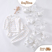 Day One 0-3months Cotton Infant Newborn Baby Top & Bottom Pyjamas Set- T&B Childhood Series