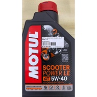 MOTUL SCOOTER POWER LE 5W40 1.5L Motul H-TECH 100 (10w40) 1.2L 100% FULLY SYNTHETIC 4T OIL ENGINE OIL -100% ORIGINAL