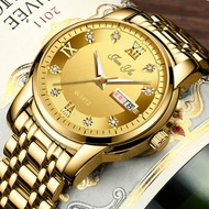 Swiss Genuine Automatic Mechanical Watch Waterproof Watch Men‘s Luminous Watch Double Calendar Diamond-encrusted Leisure Watch