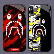 GK-6 Bape Shark Glass Casing for Xiaomi Redmi Note poco 14R A4 9i C75 14C 7 9A A3 Pro 5G