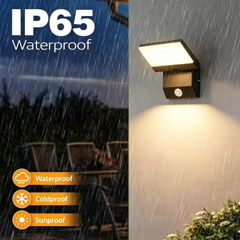 Outdoor Sensor Wall Lamp IP65 Waterproof IP65 Sensor Wall Light Aluminum Adjustable Angle Garden Cou
