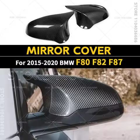 For 2015 2016 2017 2018 2019 2020 F80 F82 F87 BMW M2 M3 M4 A Pairs Side Mirror Cover Caps Carbon Fib