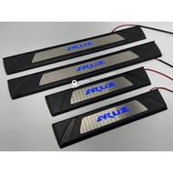 Perodua Aruz LED Door Side Sill Step Plates blue colour