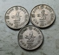 1971年幣膽-香港1971年1元硬幣共3枚（品相實物如圖）