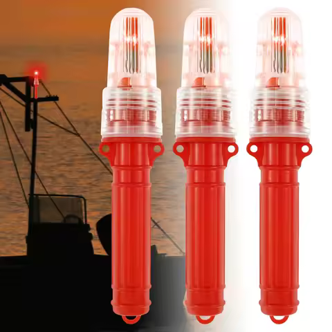 3Pcs Marine Flares For Boats Buoy Fish Luring Lifebuoy LED Light Yacht Warning Lamp Offshore Positio