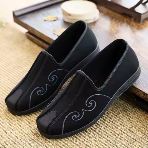 Summer Men's Shoes Old Beijing Cloth Shoes Handmade Embroidery Casual Hanfu Shoes