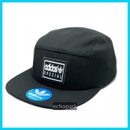 ( 5 panel Cap ) Adidas SPEZIAL Woven Label Flat Brim with Snap Closure Unisex Hip Hop Street Style H