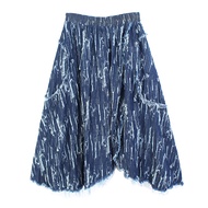 XITAO Skirt  Print Irregular Denim Skirt