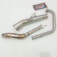 Kou super open specs exhaust Pipe for Wave 125 Xrm 110/125 Wave 100/110/115 Rs125 Fury 125 Smash 115