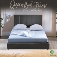 Sampoint _ Moden Queen Divan Bed Frame / Katil Queen Size / Color Grey / Katil Murah + Katil Terkini