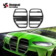 For BMW G80 M3 G82 G83 M4 Upgrade ST Style Dry Carbon Front Bumper Kidney Mesh Grille Grill 2020+