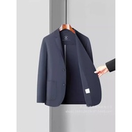 Waffle Sunscreen Suit Non-Iron Ice Silk Suit Summer Jacket Ultra-Thin High-Stretch Men's Casual Form