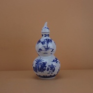 Jingdezhen Antique Ceramic Gourd Wine Bottle Gossip Gourd Wine Set 0.5kg 2kg 3kg Package Blue White 