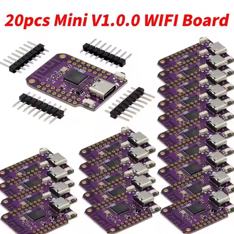20-1pcs ESP32 S2 Mini V1.0.0 WIFI Module Internet Development Board Based ESP32-S2FN4R2 4MB FLASH 2M