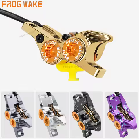 FROG WAKE 4-Piston Hydraulic Brake Caliper 165cm BH59 Oil Tube CNC 6061 Aluminum Mineral Oil for MTB