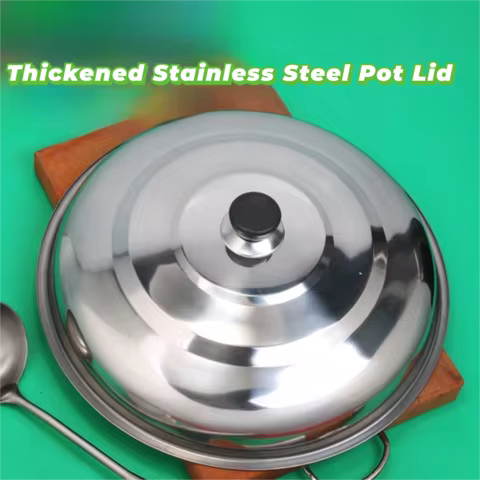 28/32/36/40cm Stainless Steel Pot Cover with Knob Cookware Parts Cooking Pot Wok Lid Universal Fryin