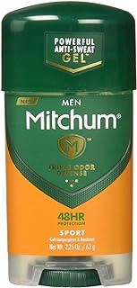 Mitchum Antiperspirant Deodorant Stick for Men, Triple Odor Defense Gel, 48 Hr Protection, Dermatologist Tested, Sport,green 2.25 oz (pack of 2)