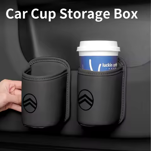 Car Cup Holder Hanging Drink Holder Leather Holder Auto Organizer For Citroen C4 C3 C5 C1 C2 Berling