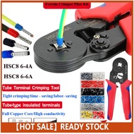 HSC8 6-4A HSC8 6-6A Ferrule Crimper Plier Kit/AWG23-7 Tubular Terminal Crimping ToolTool Wire Termin
