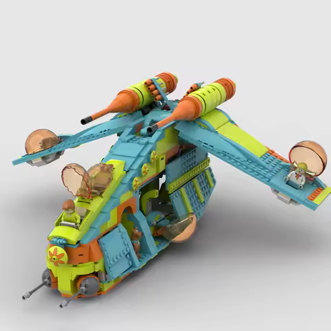 MOC 1116PCS Space Patrol Dogs From Forest The Clone Wars Coruscant Guard Gunboats Gunship Building B