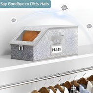 【Foldable / Dustproof】Zippered Cap Dustproof Storage Box Organizer Cap Storage Box/Hat Organizer/Tra