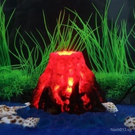 Volcanic Rock Landscape Fish Tank Decorations Small Rockery Landscaping Stone Package Small Ornaments Aquarium Set Simulation Volcano/Aquarium Volcano Eruption Decoration Fish Tank