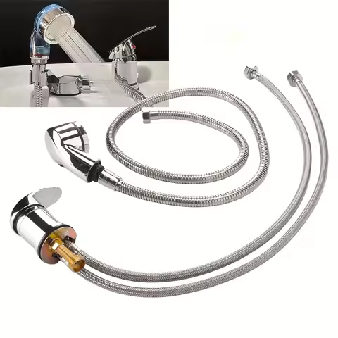 Salon Shampoo Basin Faucet and Shower Kit, Handheld Bedside Shower Head, Professional Hair Salon Sin