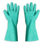 DEXTOR Nitrile Examination Glove Green Size L Chemical Resistant Latex Gloves