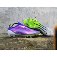 Laceless Soccer Shoes F50+ FG - Purple Rush White Lucid Lemon