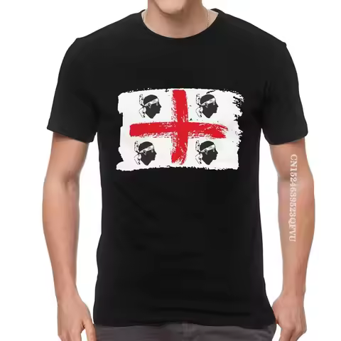 Sardinia Sardegna Flag Italy T Shirts Funny Italian Pride Tshirt Hip Hop T Shirt Men Oversized Tee H