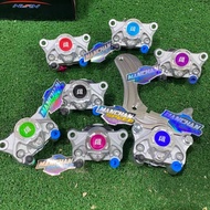 SET Caliper + Bracket NMAX rear lower facing caliper 8.1 racing parts 81 2 piston 2P bonus bolts and