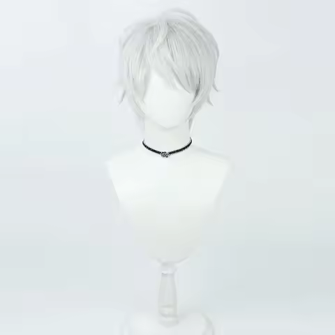 NewGame Honkai Impact 3 Kevin Kaslana 30cm Short Silver White Cosplay Anime Heat Resistant Fibre Wig