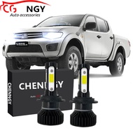 FOR Mitsubishi Triton (Mk1) 4th Gen (2007 2008 to 2015) (Head Lamp) - V4 6000K LED Bulbs Kit DC Repl