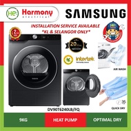 (FREE DELIVERY + INSTALL KL) SAMSUNG 9kg Heat Pump Dryer DV90T6240LB/FQ With AI Control Pengering Ba