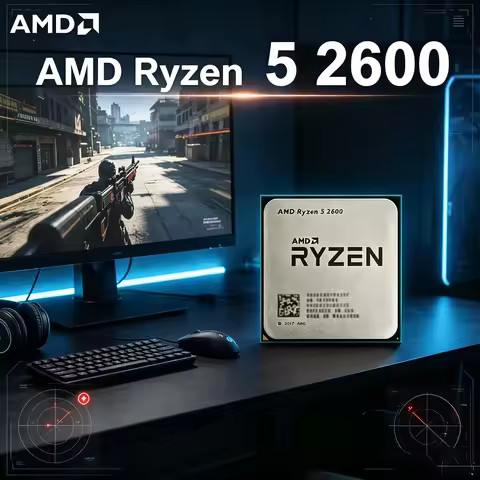 AMD Ryzen 5 2600 R5 2600 Socket AM4 Desktop Processor CPU 3.4 GHz 6-Core 12-Thread 65W YD2600BBM6IAF