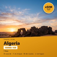 Algeria Travel eSIM 100MB-1GB 7 Days Mobile Internet Plan