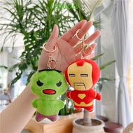 USNOW Spiderman Figure Plush Keychain Soft Stuffed Toys Doll Keychain Plush Pendant Spiderman Plush Keyring Cosplay Accessories Decoration Keychain Hulk Iron Man Doll