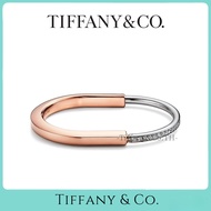 【ทิฟฟานี่ ออริจินัล】ทิฟฟานี่แอนด์โคเครื่องประดับสุดหรู ที่มีกำไลข้อมือล็อคด้วยทองเหลือง และสีขาวพร้อ
