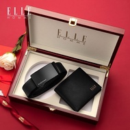 Shaodongshi Bingbang Commercial Co., Ltd. Genuine ELLE Brand Men's Belt Wallet Gift Box Genuine Leat