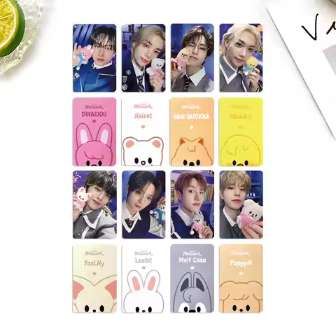 8pcs Stray Kids Cartoon Skzoo Star Bang Chan Lee Min-Ho Seo Chang-Bin Collection Card Celebrity Peri