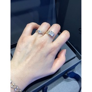 APM Monaco Unique é clat Chain Ring Ring Golden Yellow Wide Version Square Unique Fashion Men Women 