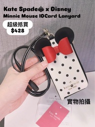 🎁香港現貨！即買即寄🙆🏻‍♀️ ♠️Kate Spade x Disney Minnie Mouse ID Card Lanyard / Card Holder / Card case / Card 